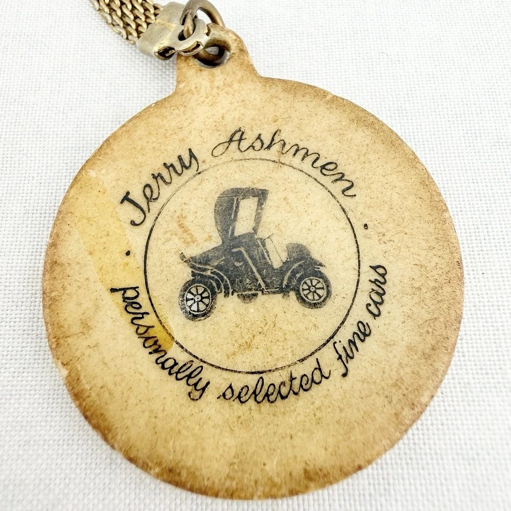 Vintage Ewing New Jersey Advertising Keychain Key Fob Cars Dealer Jerry Ashmen